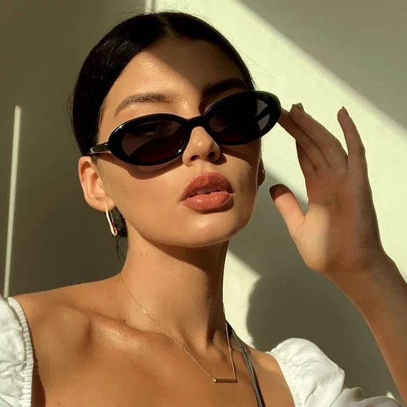 New Trend Oval Sun Glasses Women's Luxury Brand Sunglasses Female Eyewear Beach Sun Glasses