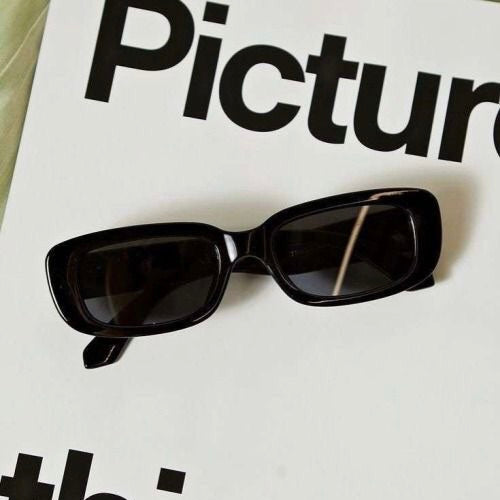 Both Black and Brown Fashion Retro Small Rectangle Sunglasses