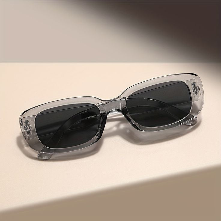 Grey Fashion Retro Small Rectangle Sunglasses