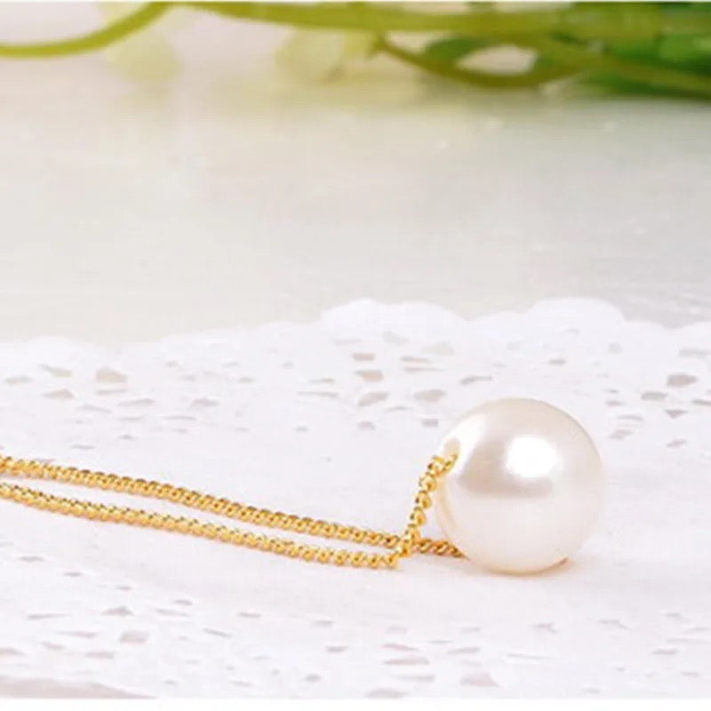 New Fashion Minimalist Short Simulated Pearl Ball Pendant Collares Cute Clavicle Necklaces For Women