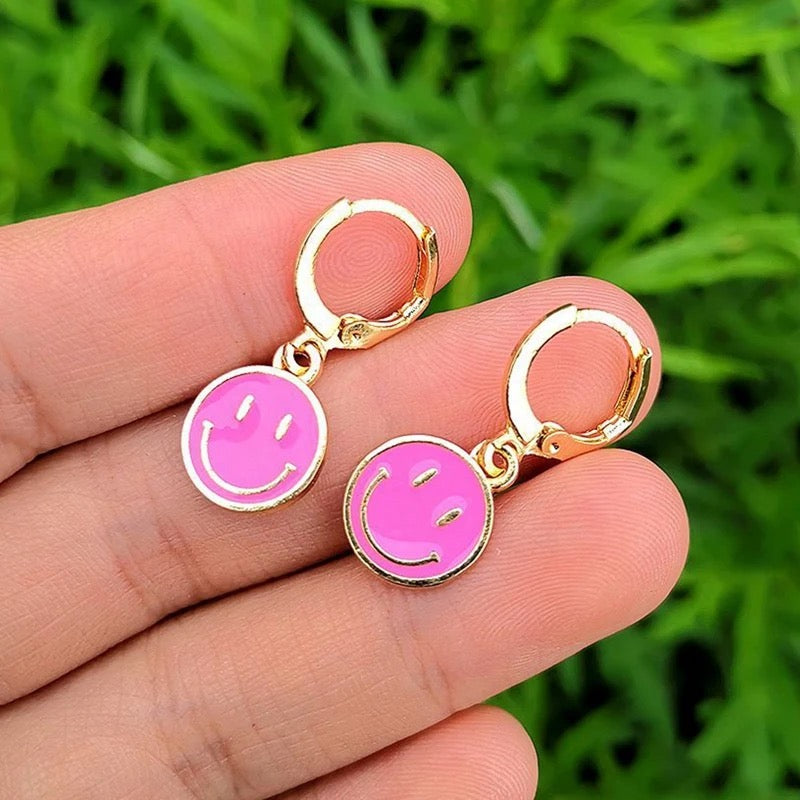 Vintage Fashion Happy Smiling Face Earrings For Women