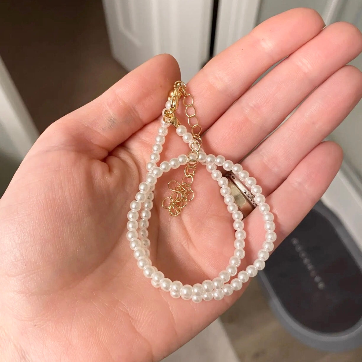 Elegant White Imitation Pearl Choker Necklace Big Round Pearl Wedding Necklace for Womeny