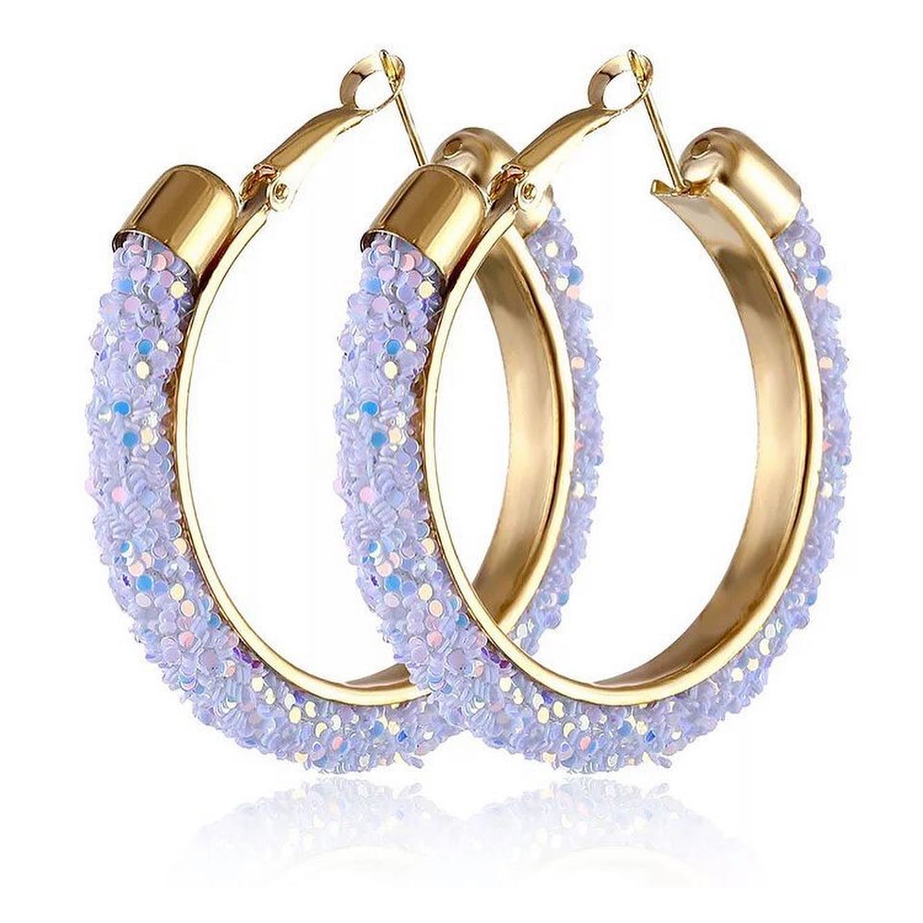 New design Gold color circle earrings Stainless Steel Big Round  Hoop Earrings gifts for women