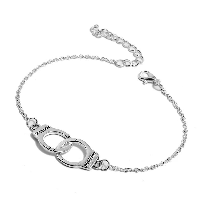 Vintage Silver Color Handcuffs Anklets for Women
