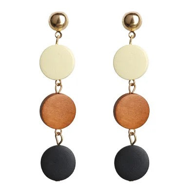 Fashion Gold Silver Plated Geometric Big Circle Clip on Earrings for Women