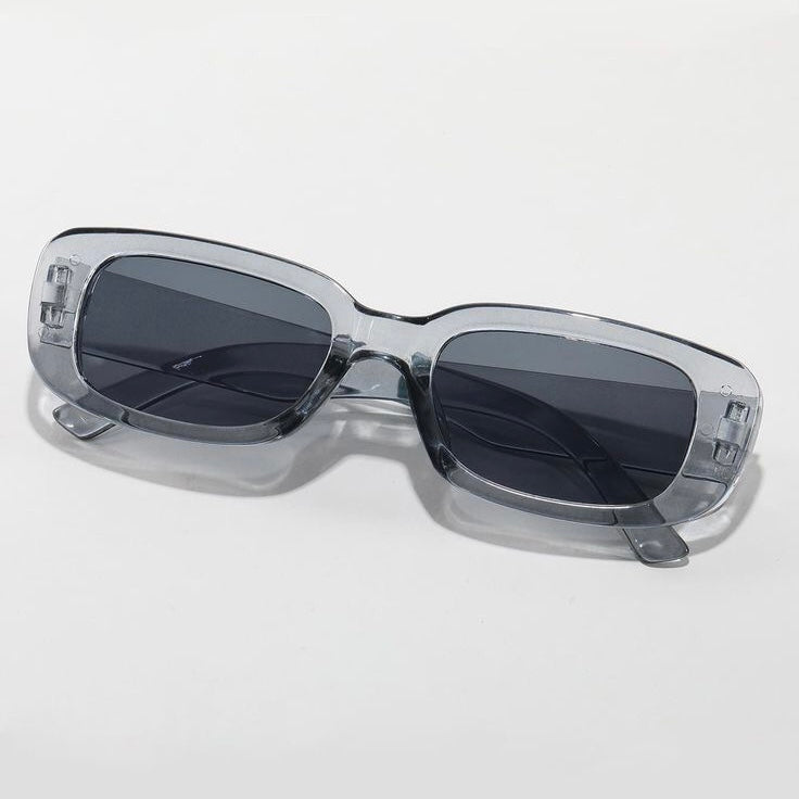 Grey Fashion Retro Small Rectangle Sunglasses