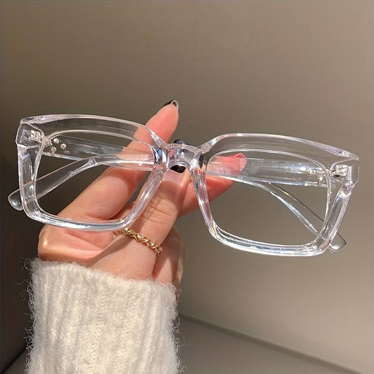 Hot Square Transparent Glasses Anti Blue Light Eyewear Computer Mobile Phone Spectacles Flat Lens Comfortable